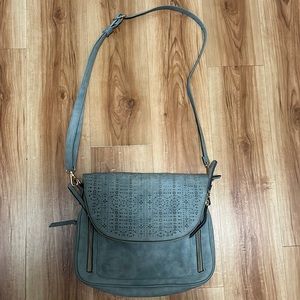 Suede green purse